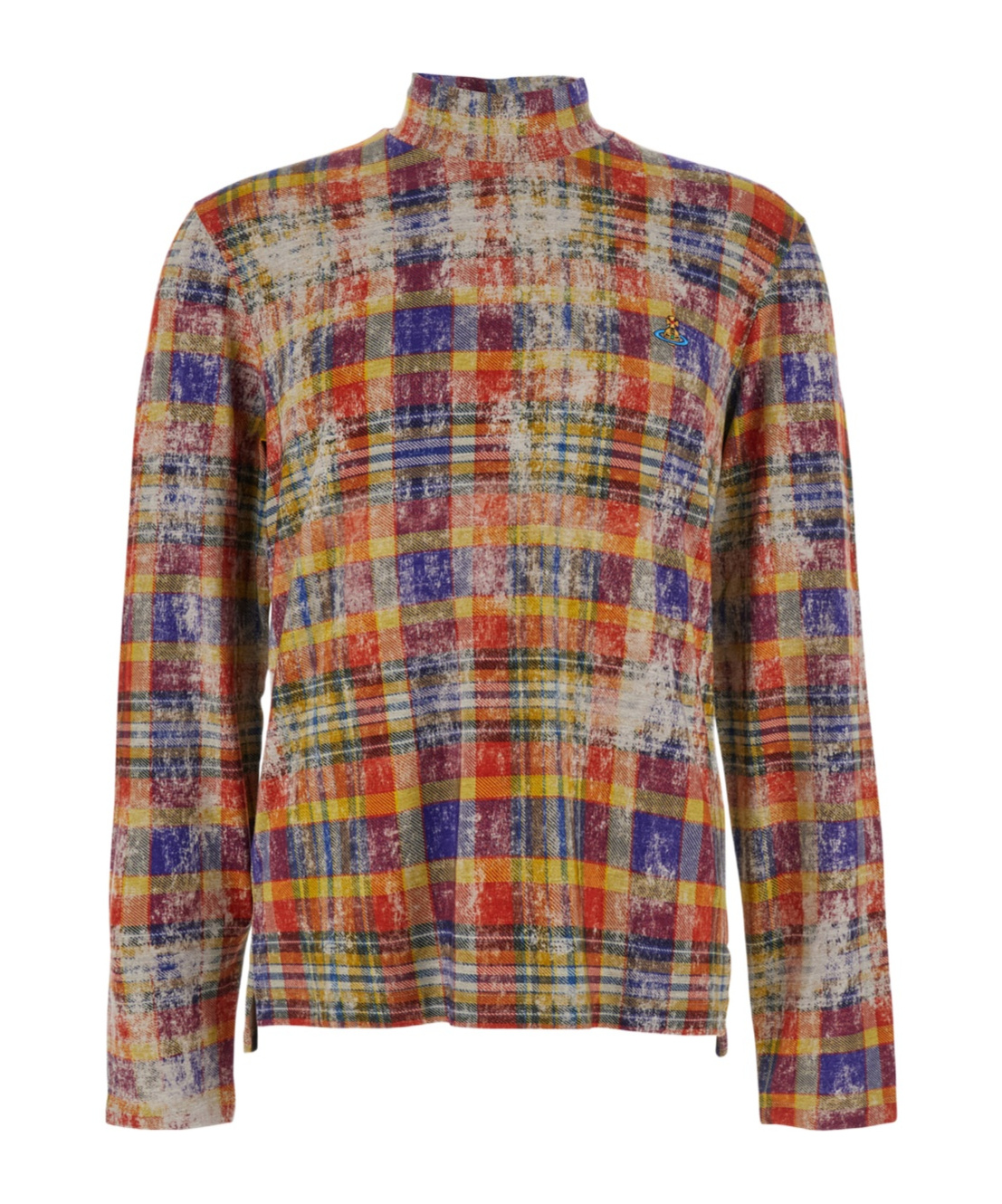 Vivienne Westwood Multicolor Turtleneck Sweater With All-over Stripe Motif In Cotton Man In Multi
