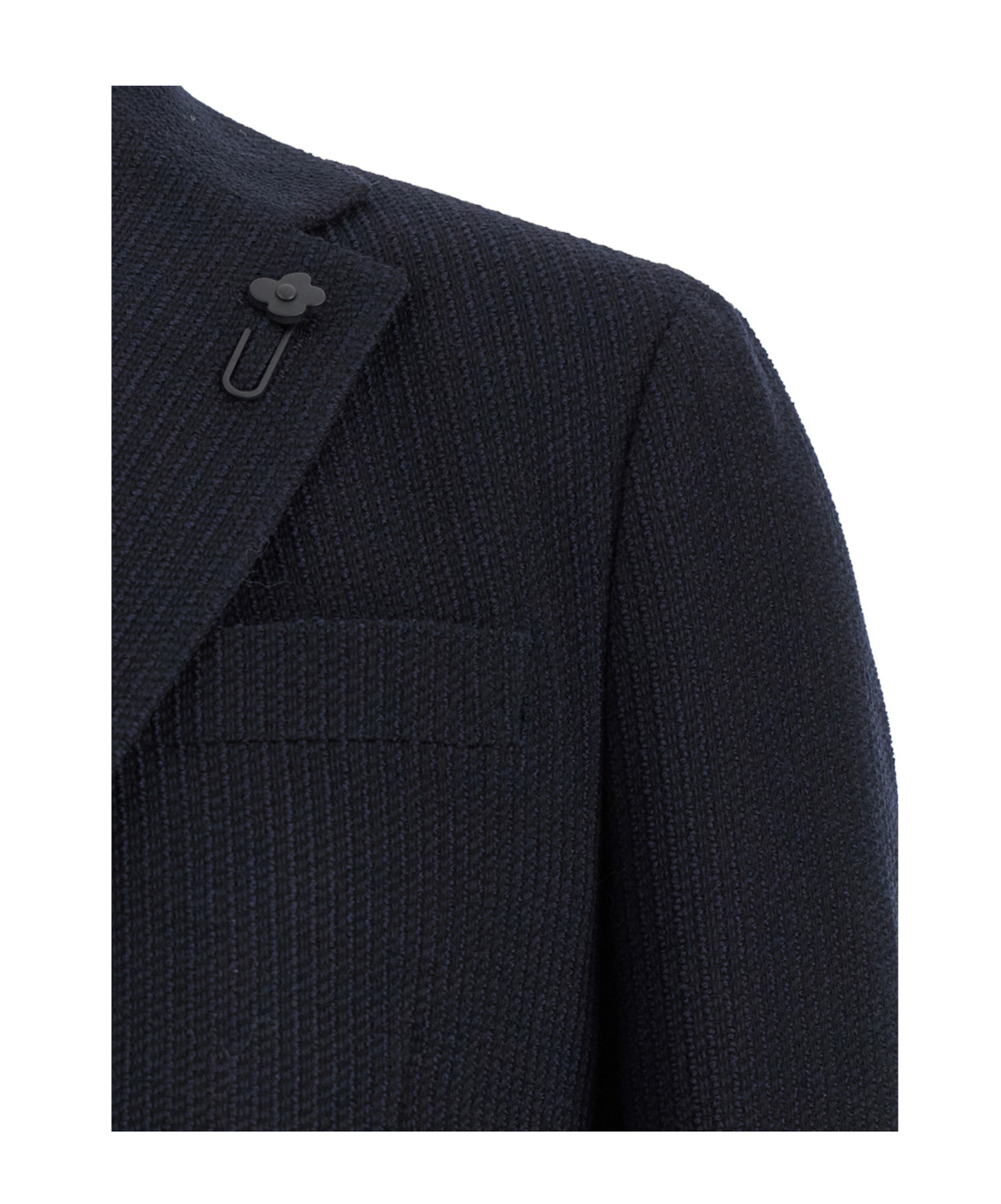 Lardini Velvet Blazer Jacket With Tailored Fit And Classic Notch Lapels In Black