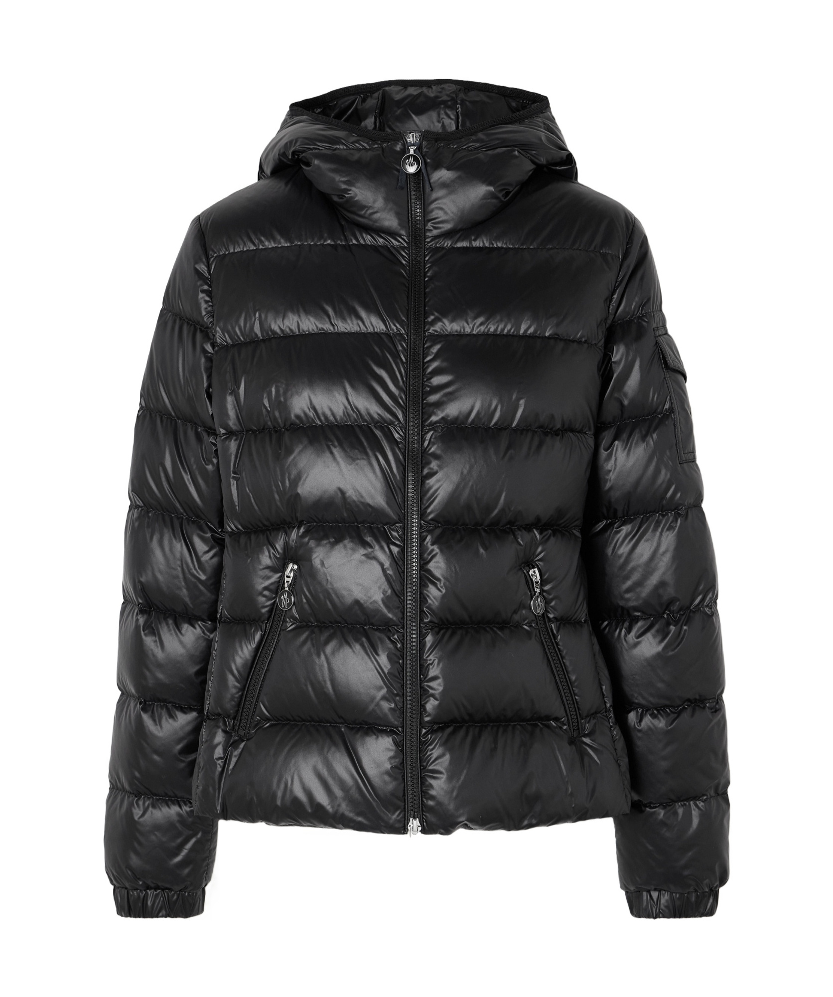 Moncler Long-sleeved Down Jacket In Black