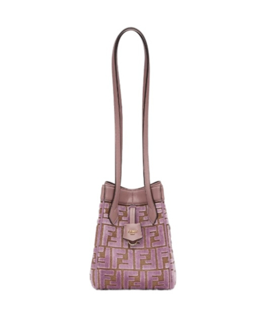 Fendi Origami Mini Shoulder Bag In Brown