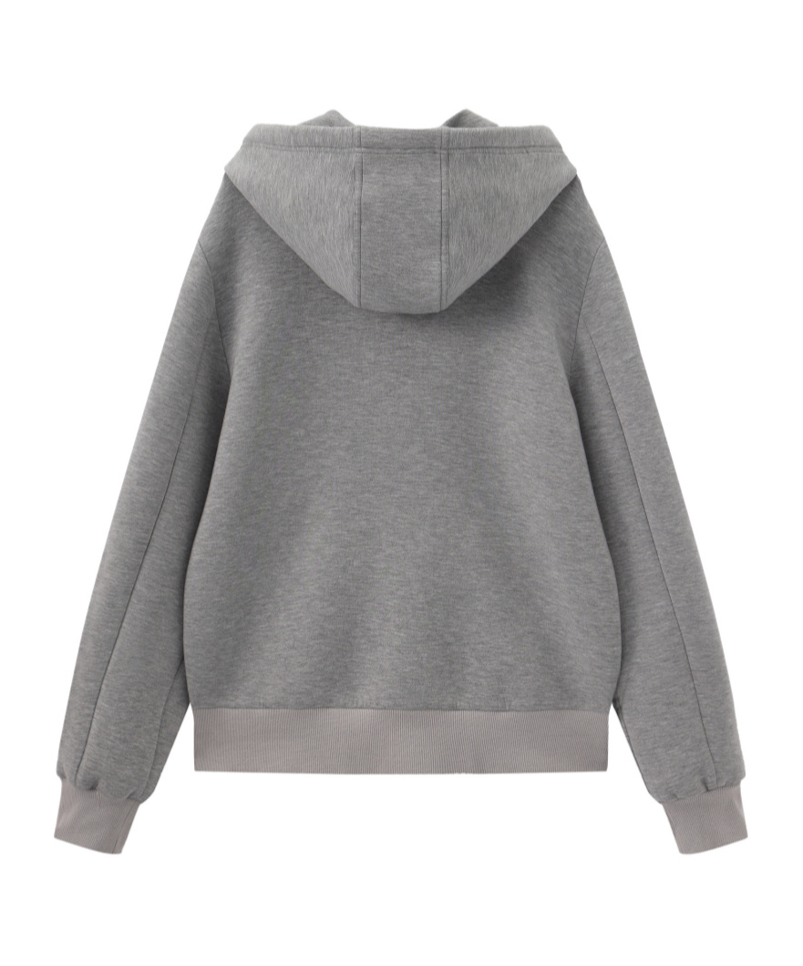 Marissa Chiara Long-sleeved Casual Jacket In Gray
