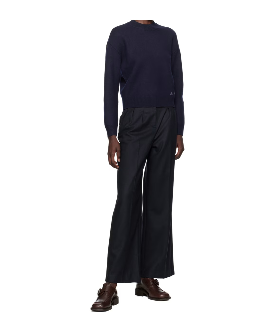 Apc Tressie High-rise Casual Pants In Black