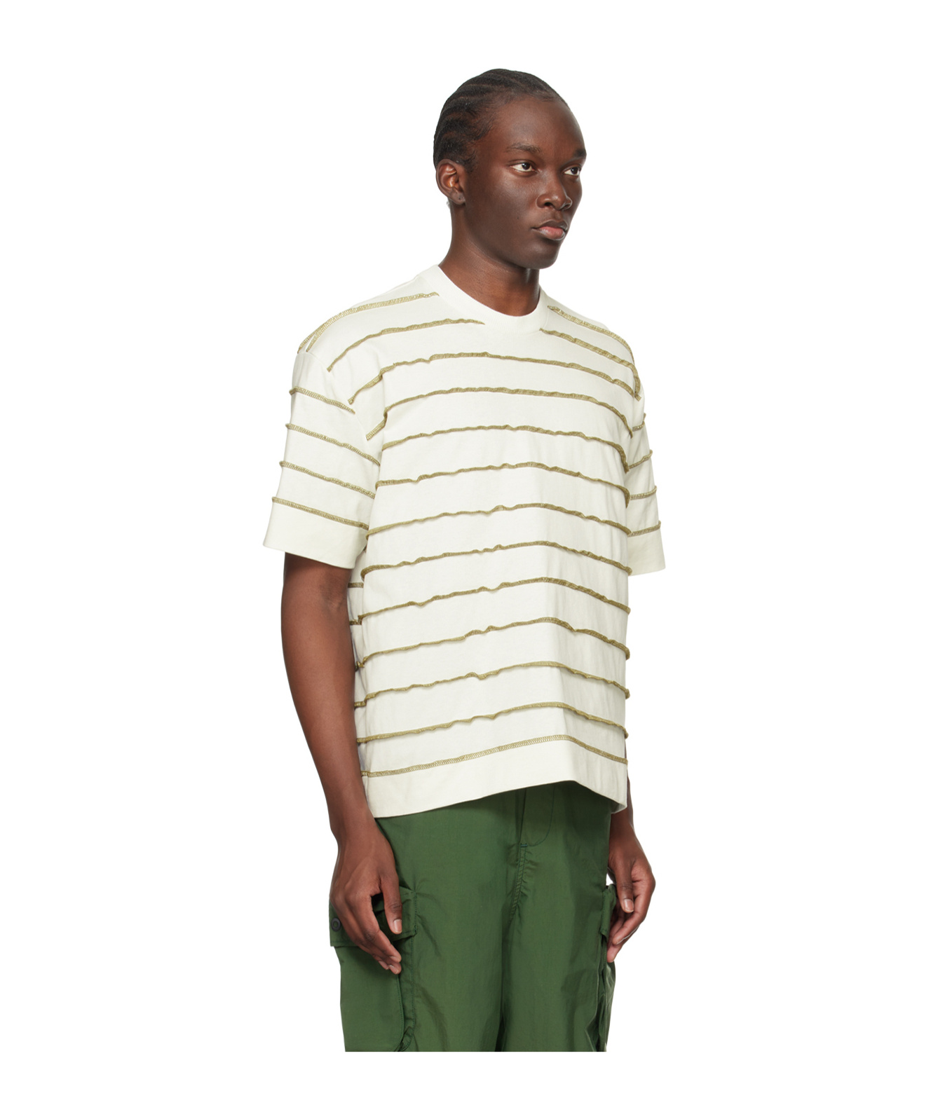Sunnei Stripe T-shirt In White