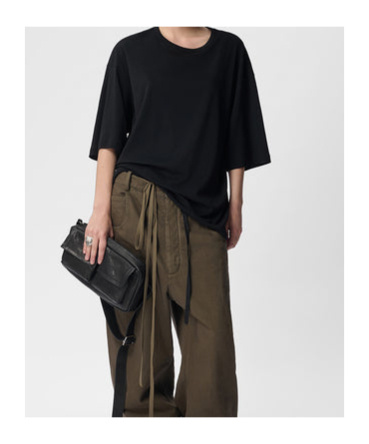 Shop Ann Demeulemeester Aga Fw24 Poem High-comfort T-shirt In Black