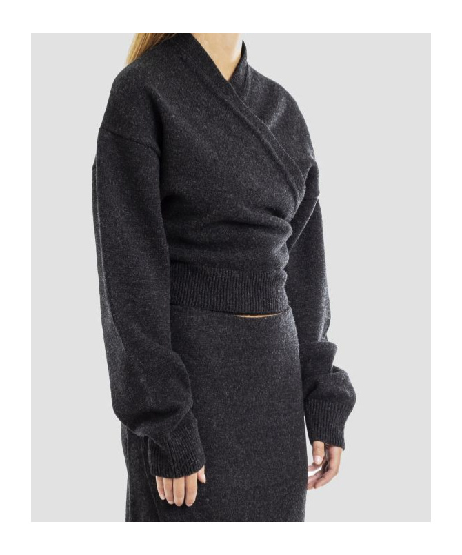 Balenciaga Long-sleeved Sweater In Black