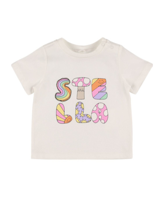 Stella Mccartney Printed Cotton Jersey T-shirt In White