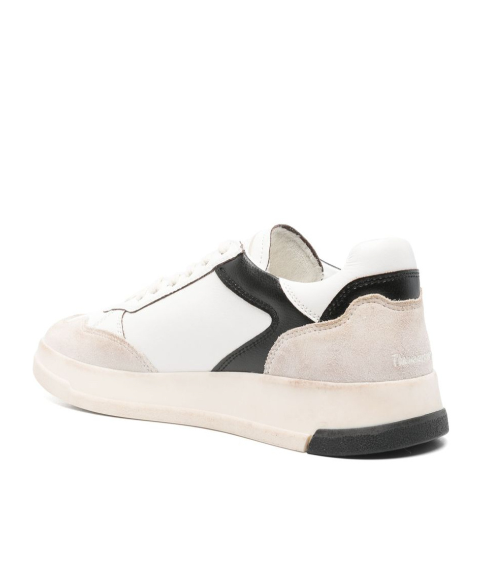 Ghoud Black Sneakers With Calfskin And Suede Accents In White