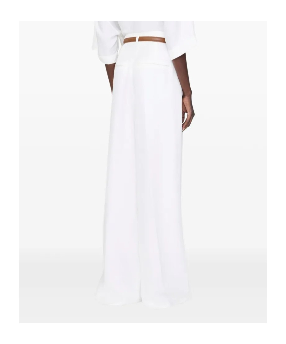 Anine Bing Belt Loops Slacks In White