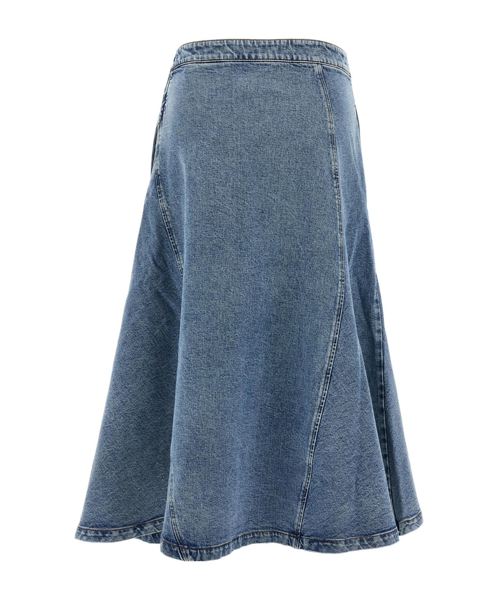 Fabiana Filippi A-line Silhouette Denim Skirt With Seam Detailing