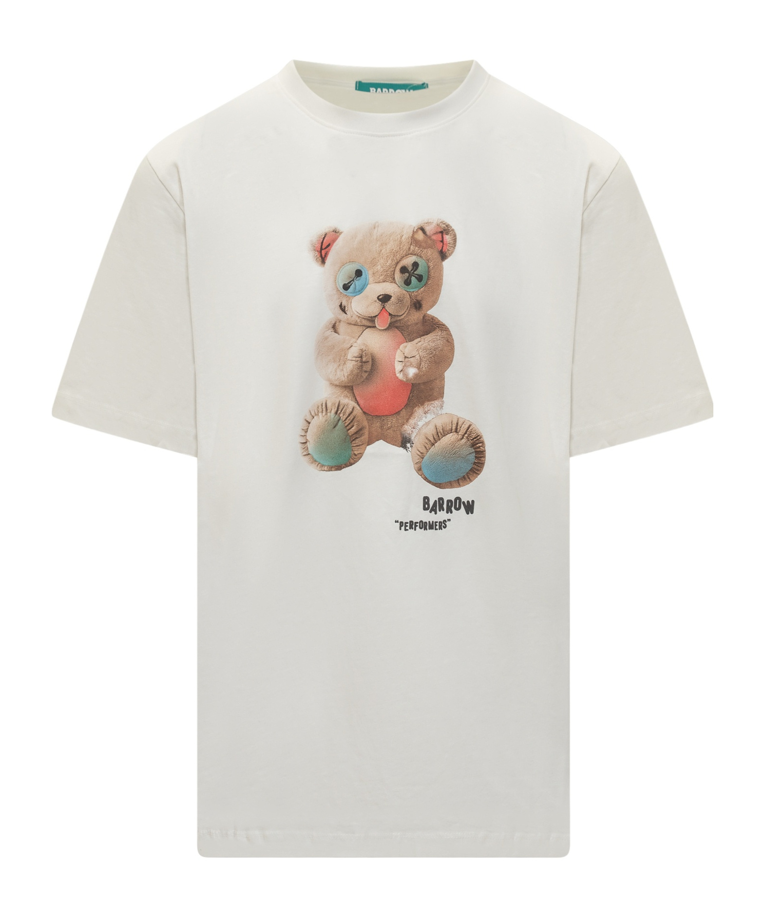 Barrow Teddy-print Jersey T-shirt In White
