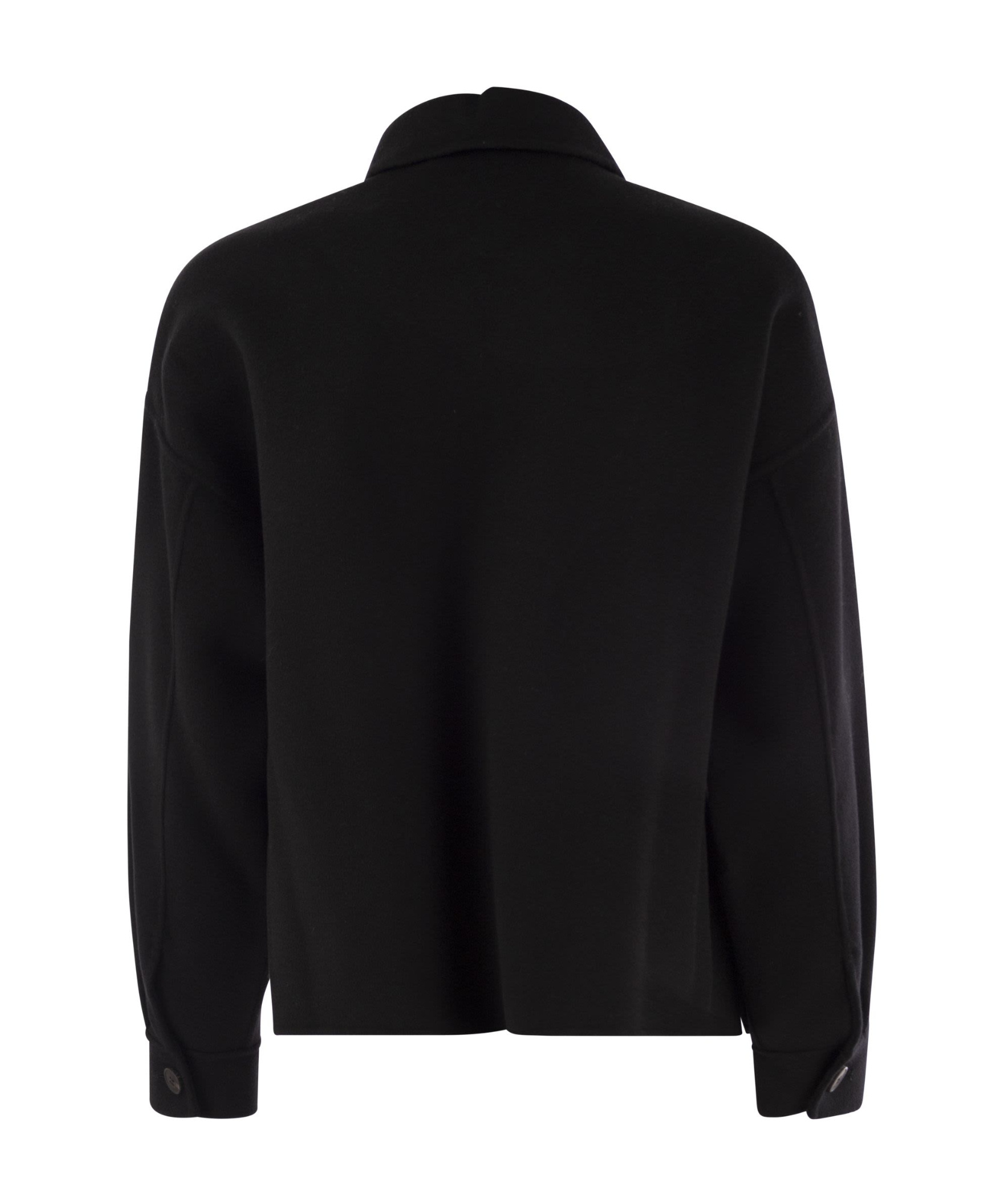 Weekend Max Mara Wool Shirt Jacket In Black