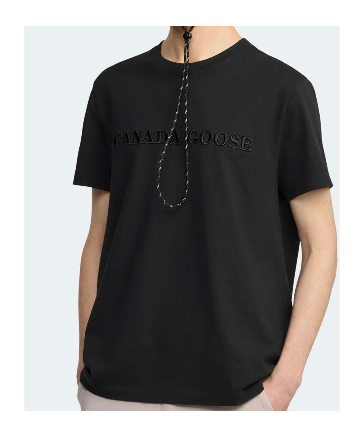 Canada Goose Emersen Embroidered Wordmark T-shirt In Black