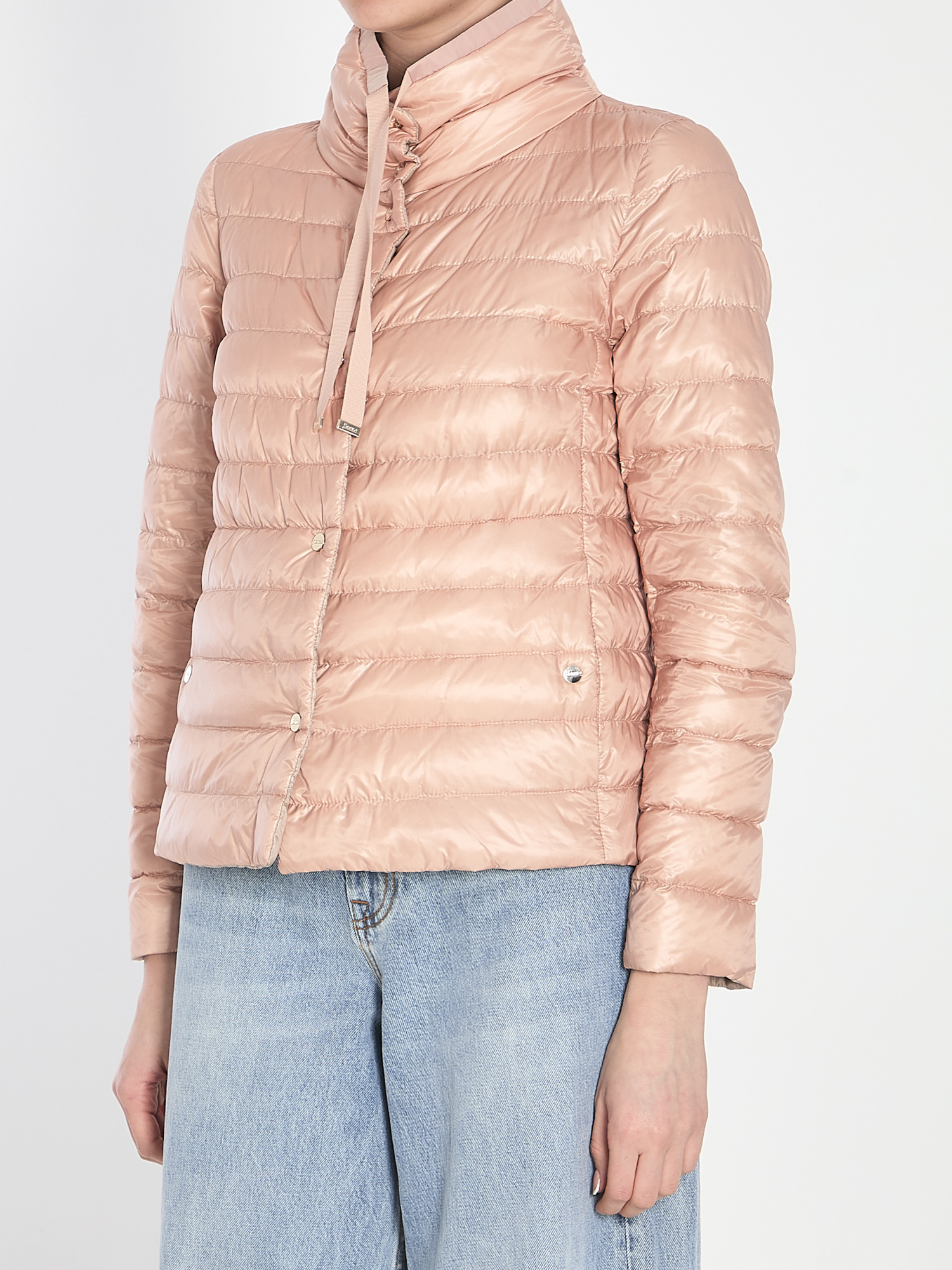 Herno Reversible Drawstring Quilted Jacket In Pink