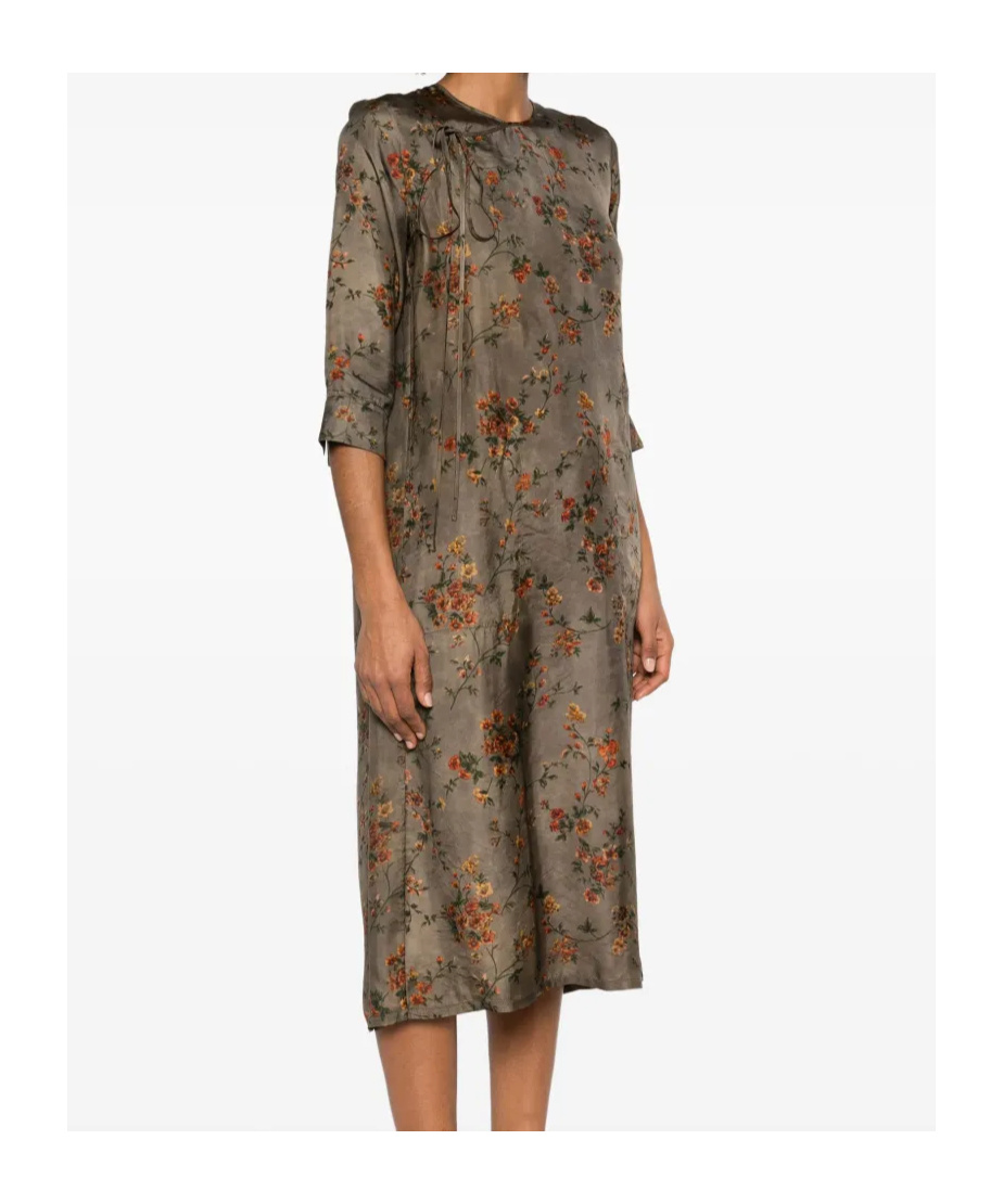 Uma Wang Agina Midi Dress In Brown