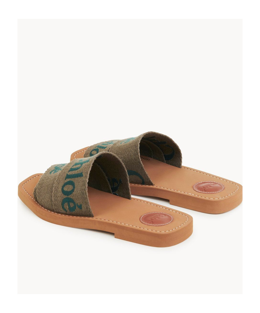 Chloé Khaki Woody Sandals In Brown