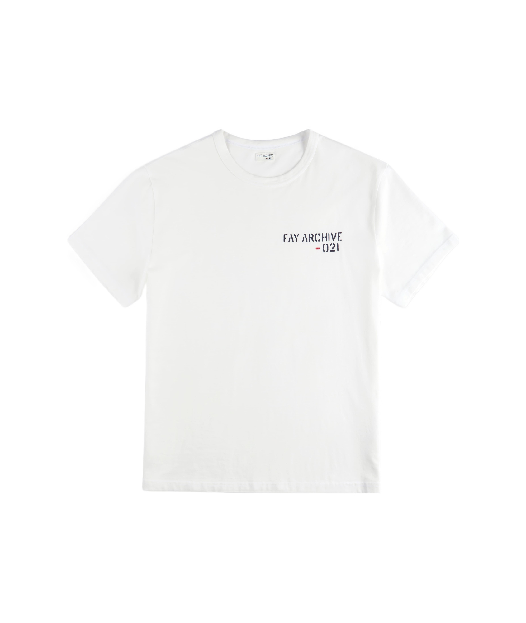 Fay Logo Print Jersey T-shirt In White