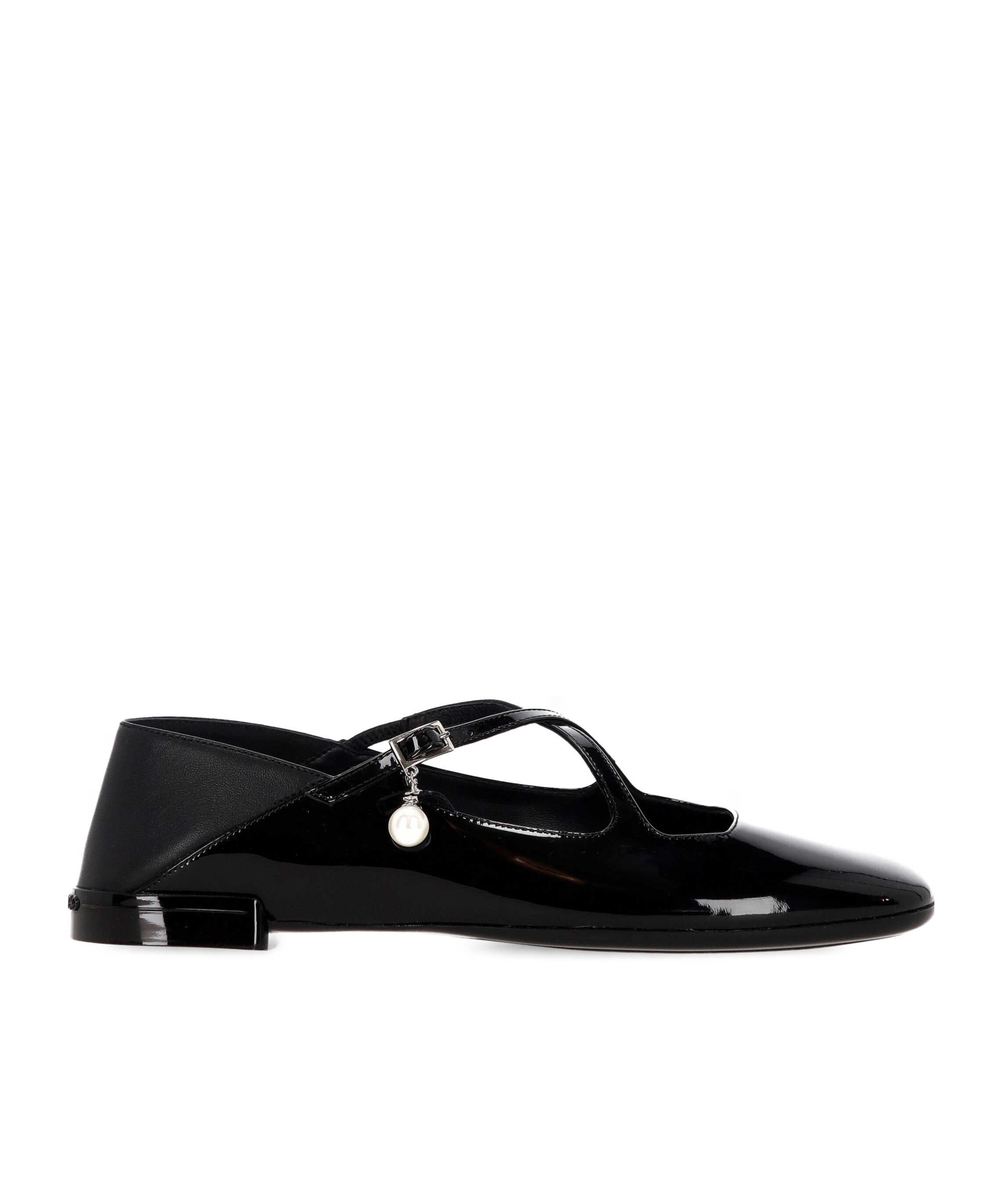 Jimmy Choo Eleri Patent Ballerina Flat In Black
