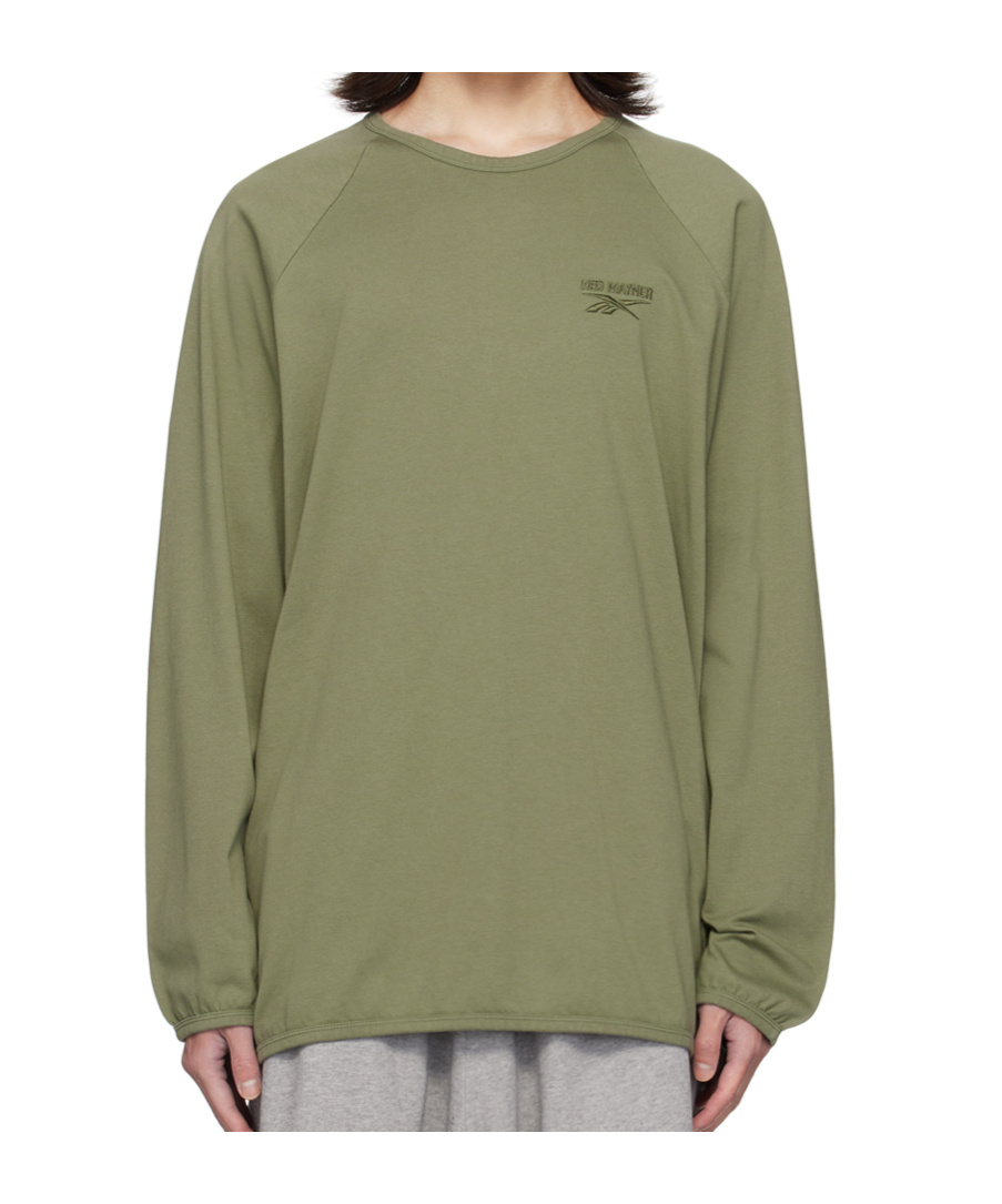 Hed Mayner Green Reebok Edition Long Sleeve T-shirt In Gray