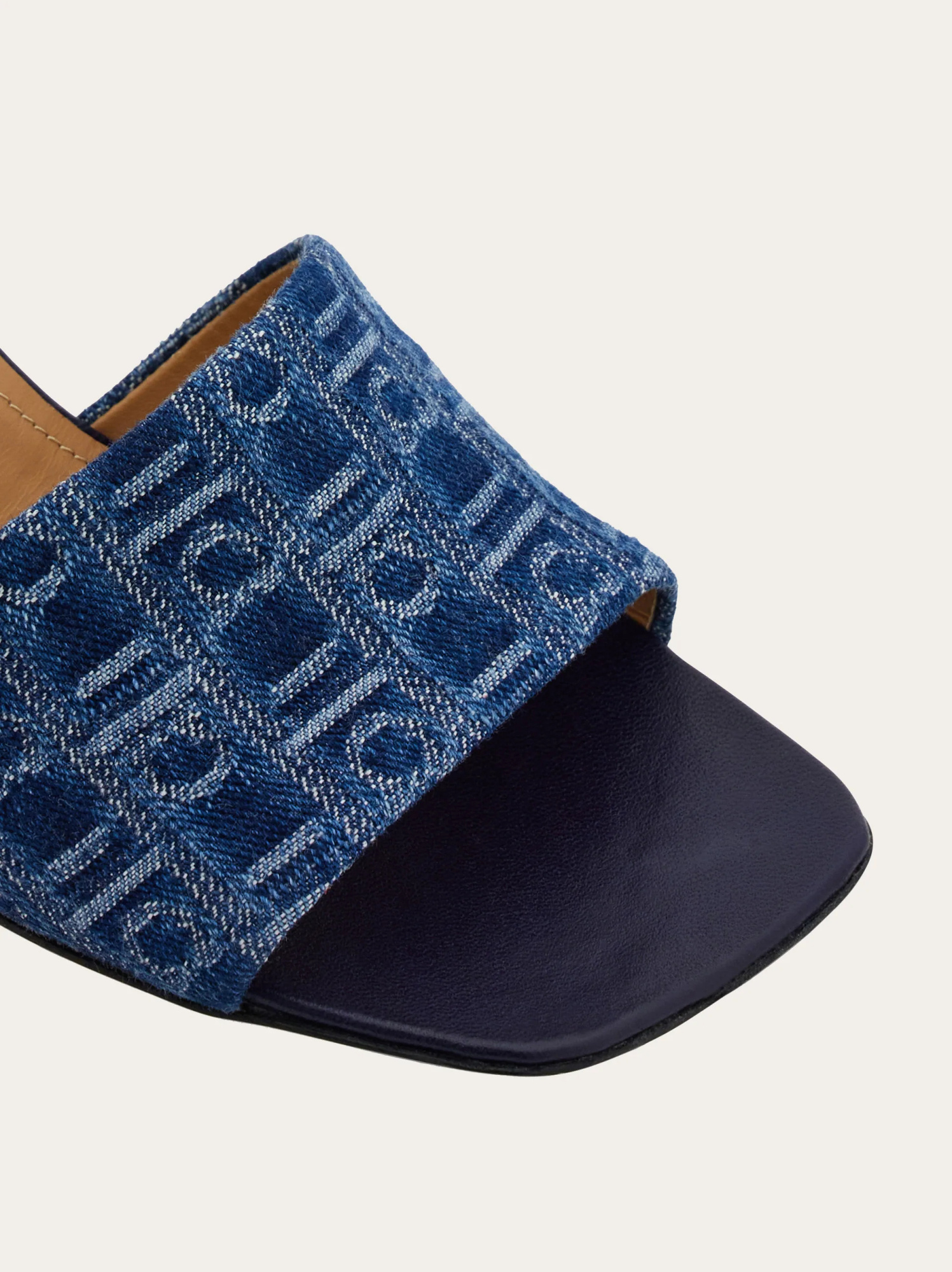 Ferragamo Monogram Sandal In Blue