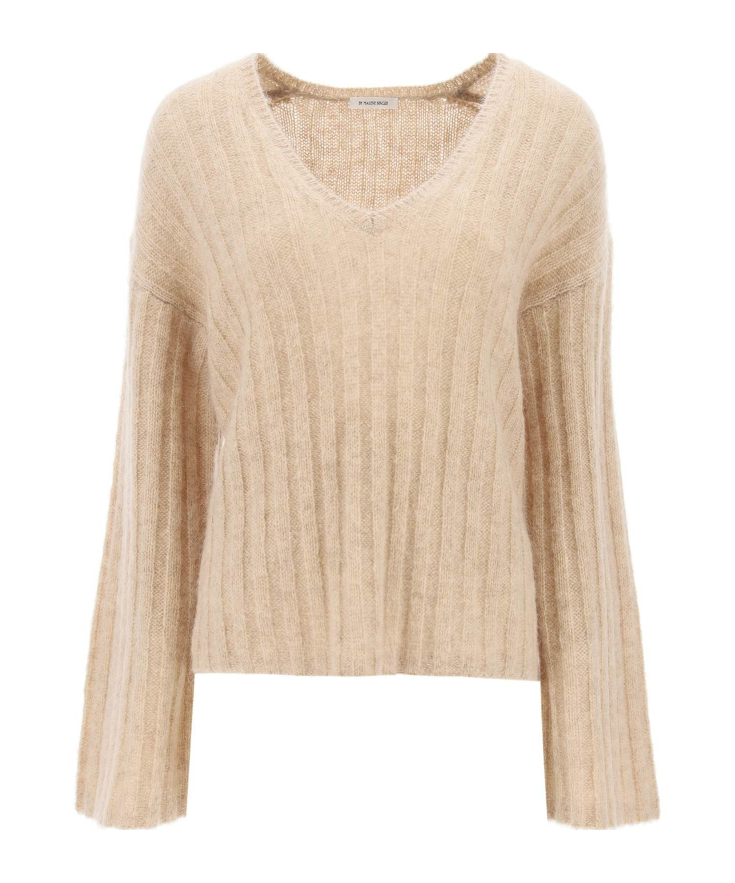 By Malene Birger Cimone Sweater In Flat-ribbed Knit In Nude