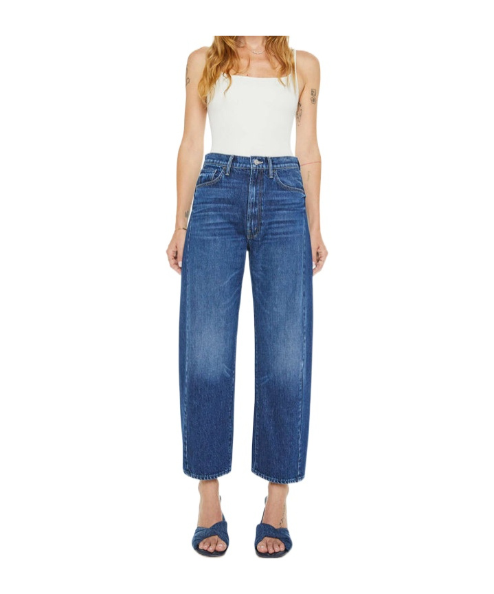 Mother The Ditcher Zip Flood Straight Leg Jeans In Blue