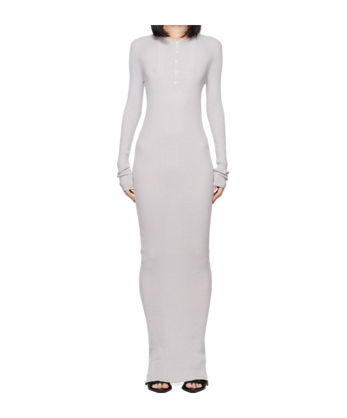 Ann Demeulemeester Enza Long-sleeved Dress In White
