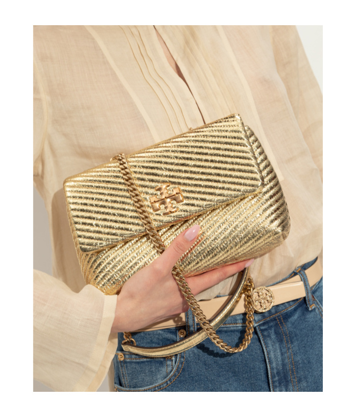 Tory Burch Flip Shoulder Bag In Nude
