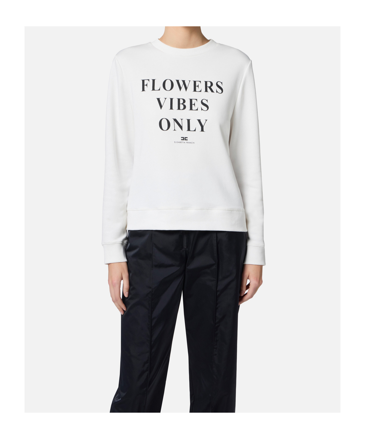 Elisabetta Franchi Sweatshirt In White