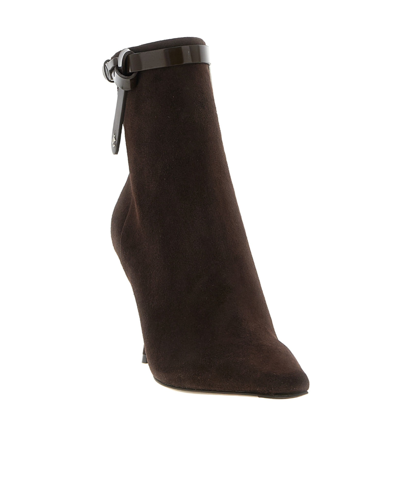 Jimmy Choo Suede Stiletto Ankle Boots With Pointed Toe In Brown