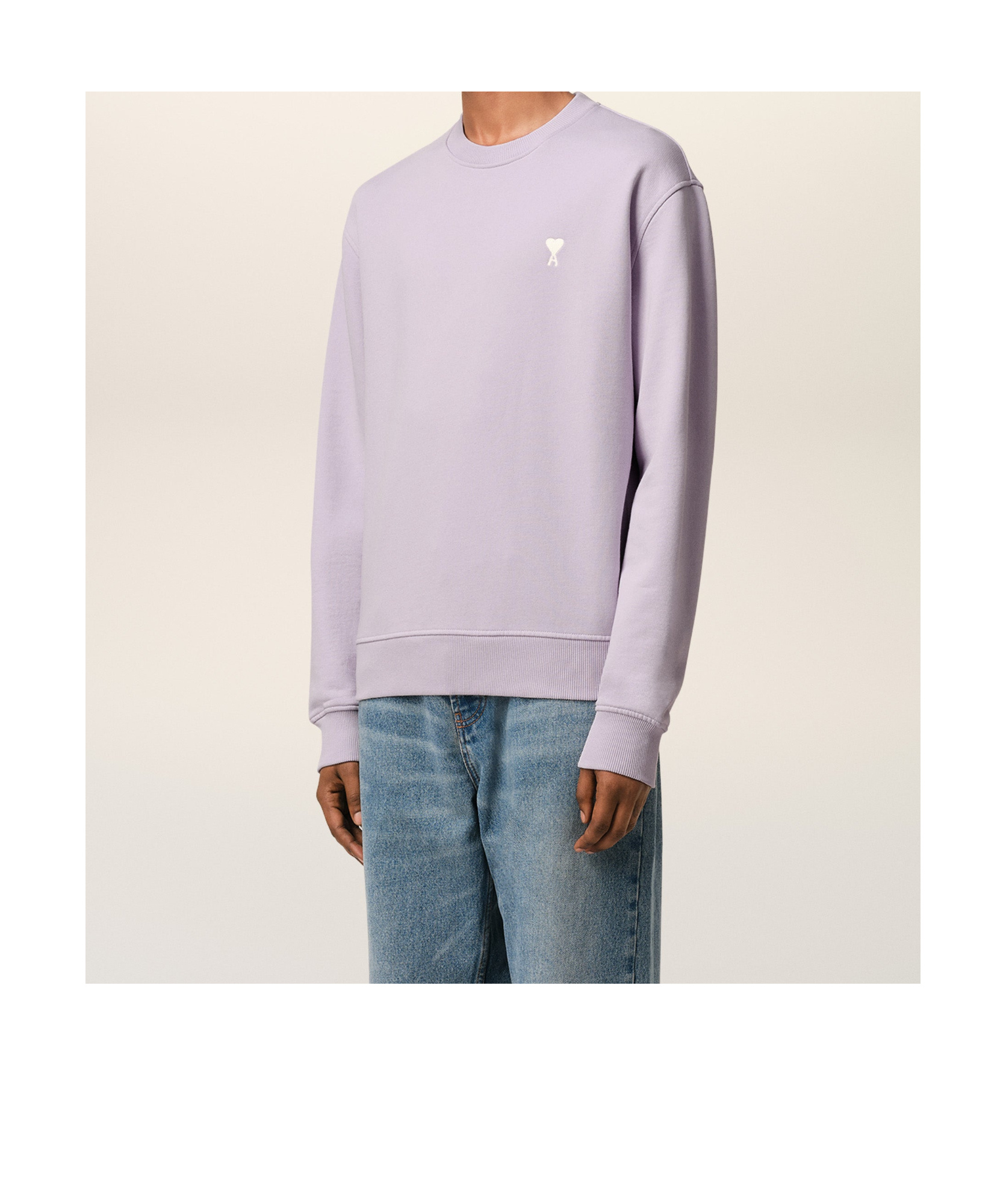 Shop Ami Alexandre Mattiussi Long-sleeved Sweater In Purple