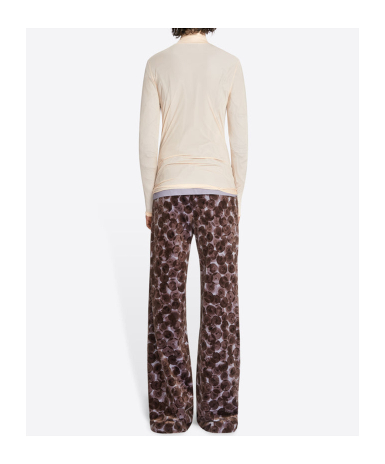 Shop Dries Van Noten Sheer Turtleneck Long-sleeved T-shirt In Nude