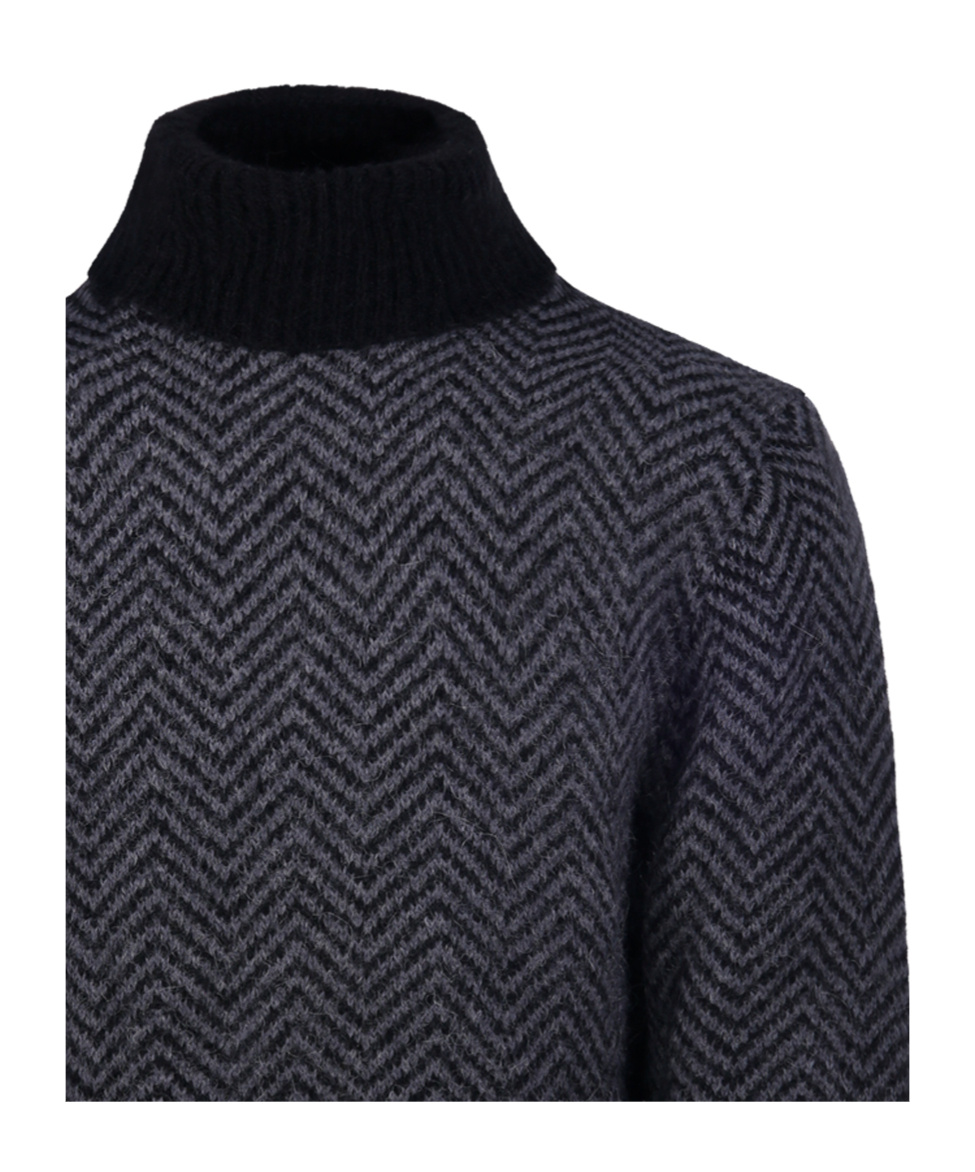 Shop Officine Generale Turtleneck Sweater In Black