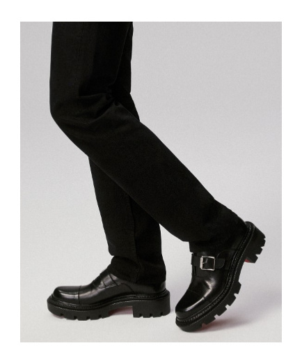 Christian Louboutin Round-toe Loafers In Black