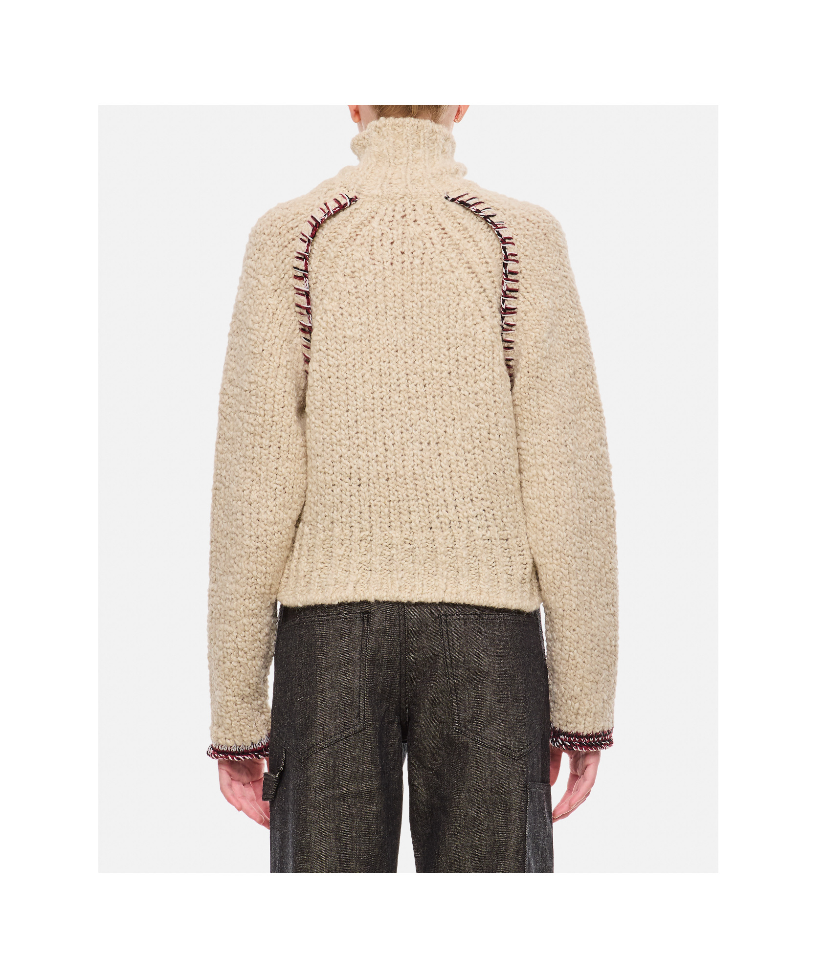 Durazzi Milano Chunky Knit Sweater Knitwear Beige In Nude