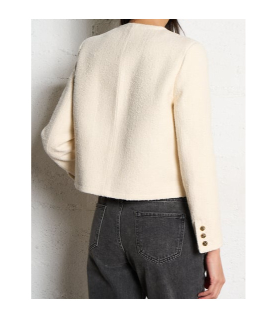 Bash Long-sleeved Casual Jacket In White