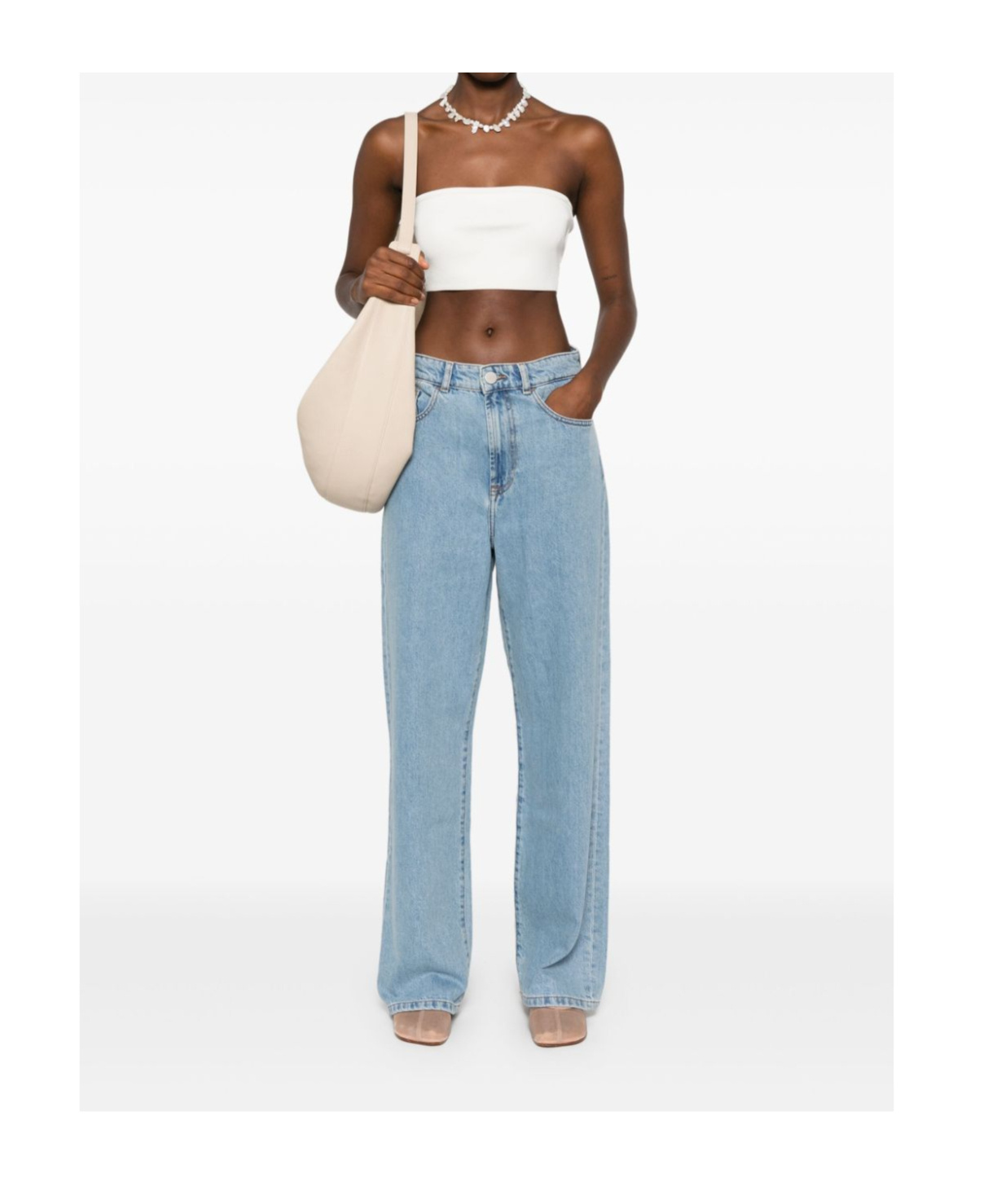 Rohe Róhe Low-rise Wide-leg Denim Jeans In Blue