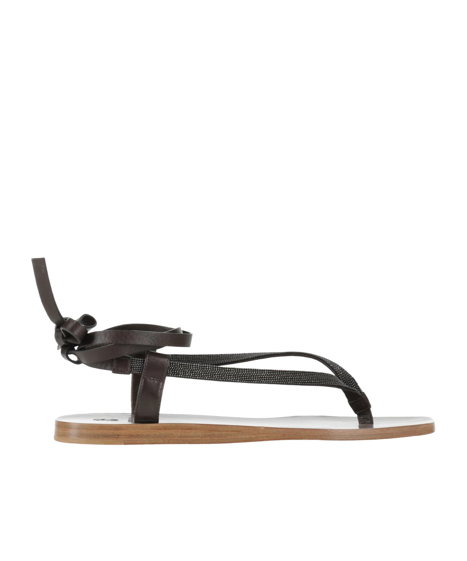 Brunello Cucinelli Leather Flip-flops In Black