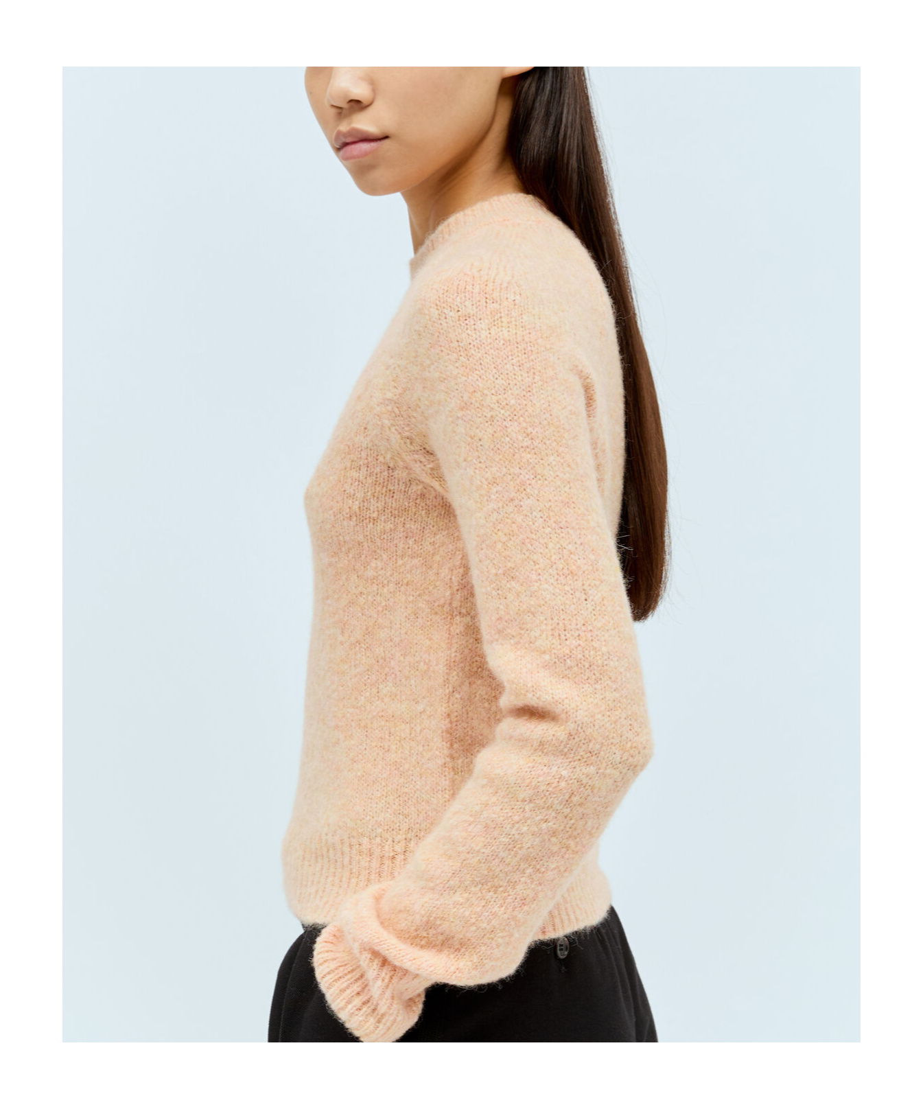 Dries Van Noten Texas Wool Blend Sweater In Peach In Nude