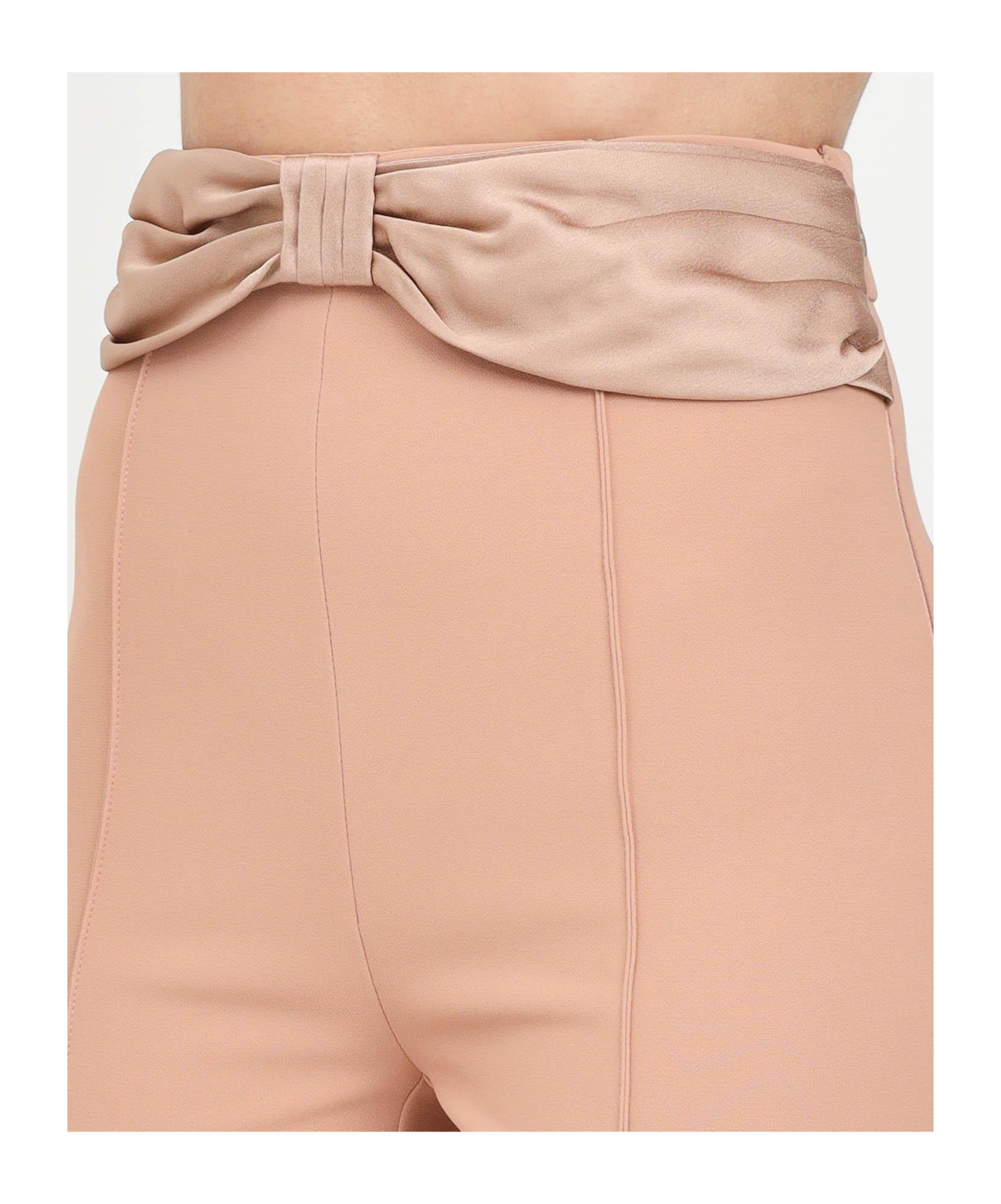 ELISABETTA FRANCHI BOW-DETAILING TROUSERS