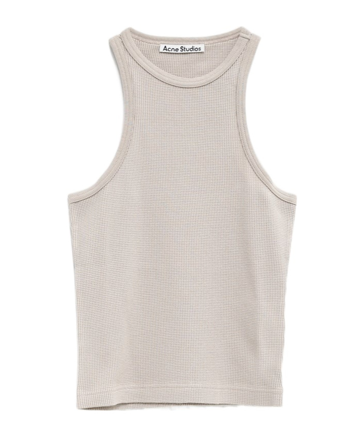 Acne Studios Eris Vintage Cotton Tank Top In White