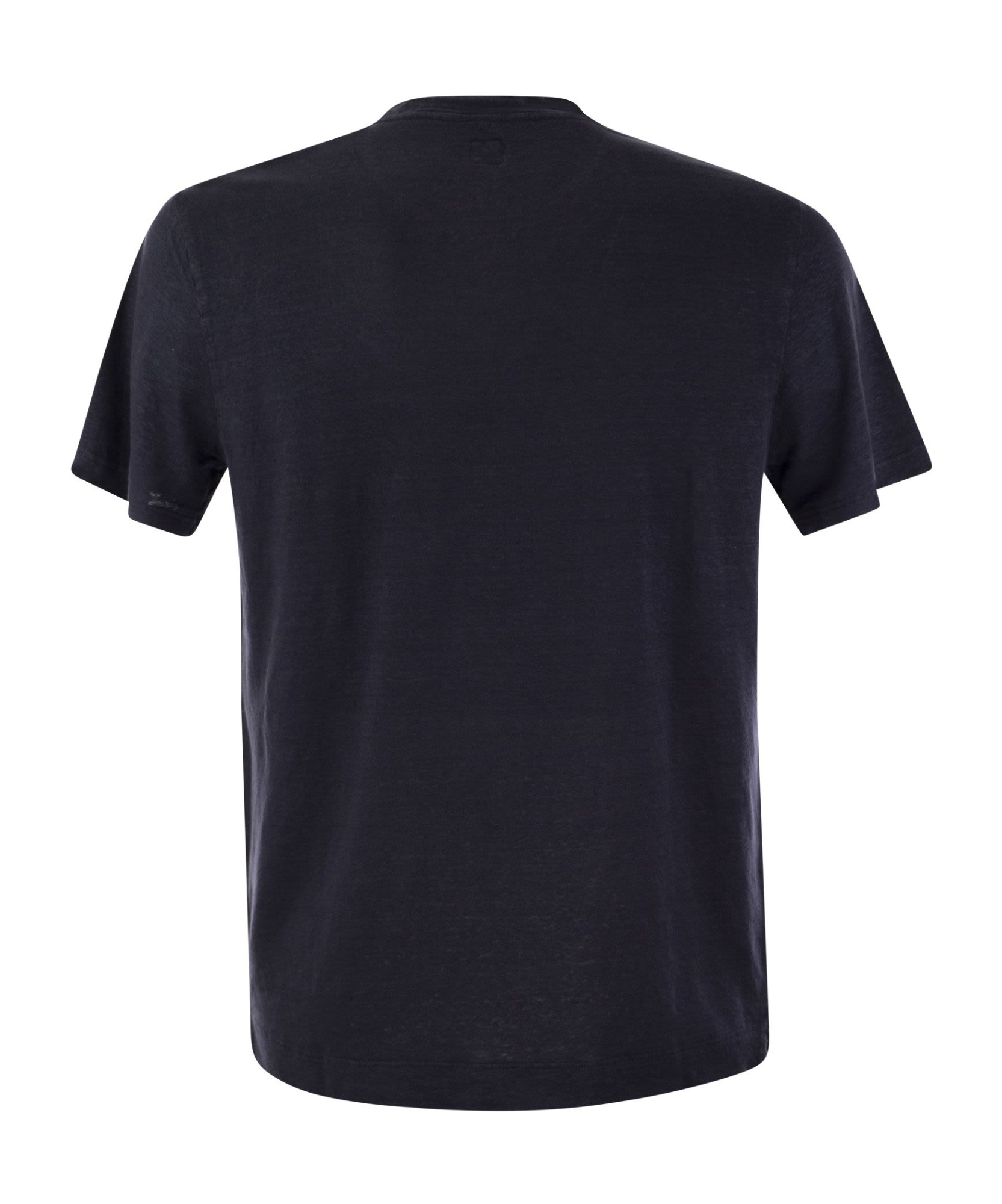 Fedeli Ribbed Hem Short Sleeves Textured Pattern In Black