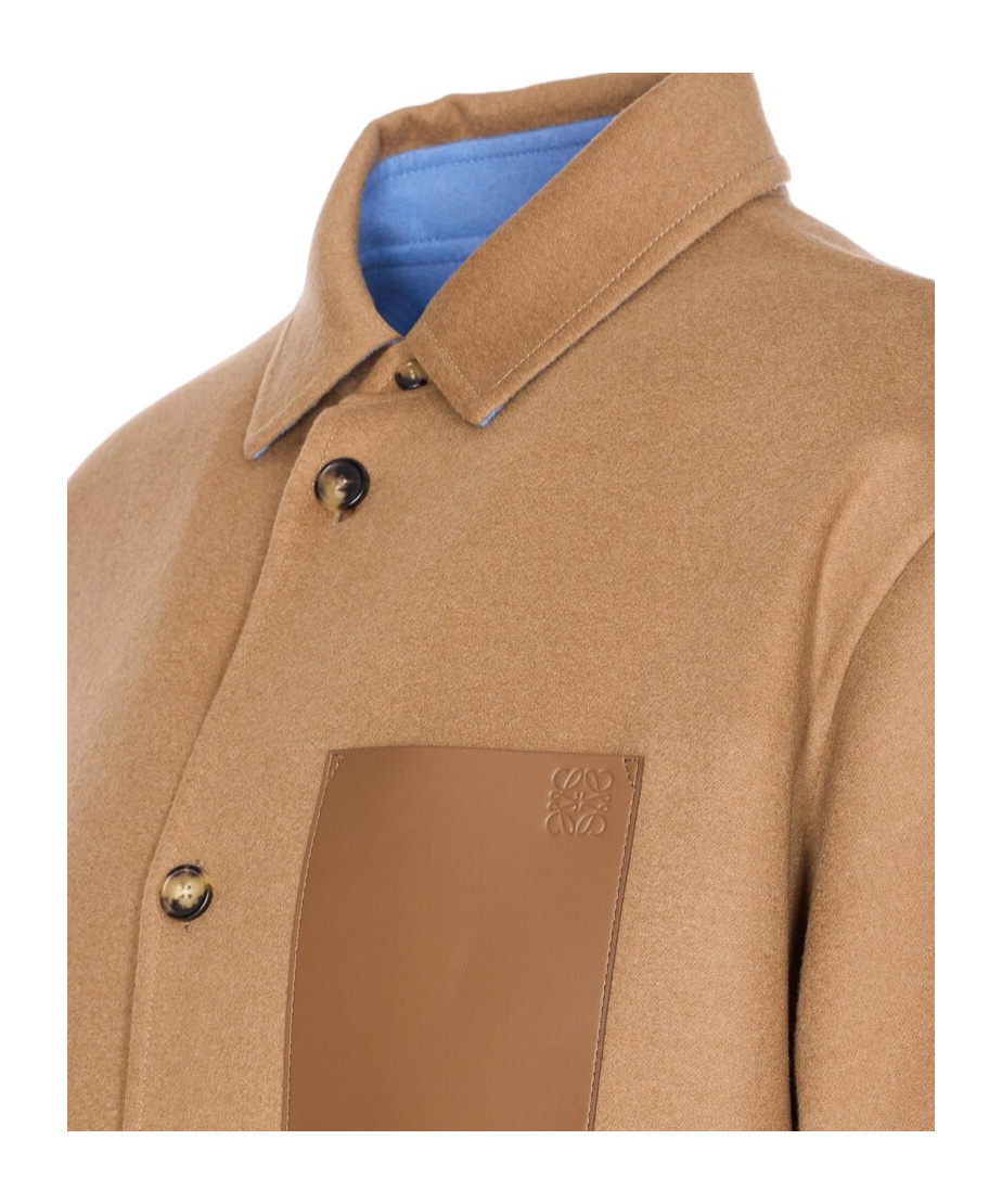Loewe Long-sleeved Shirt Jacket In Brown
