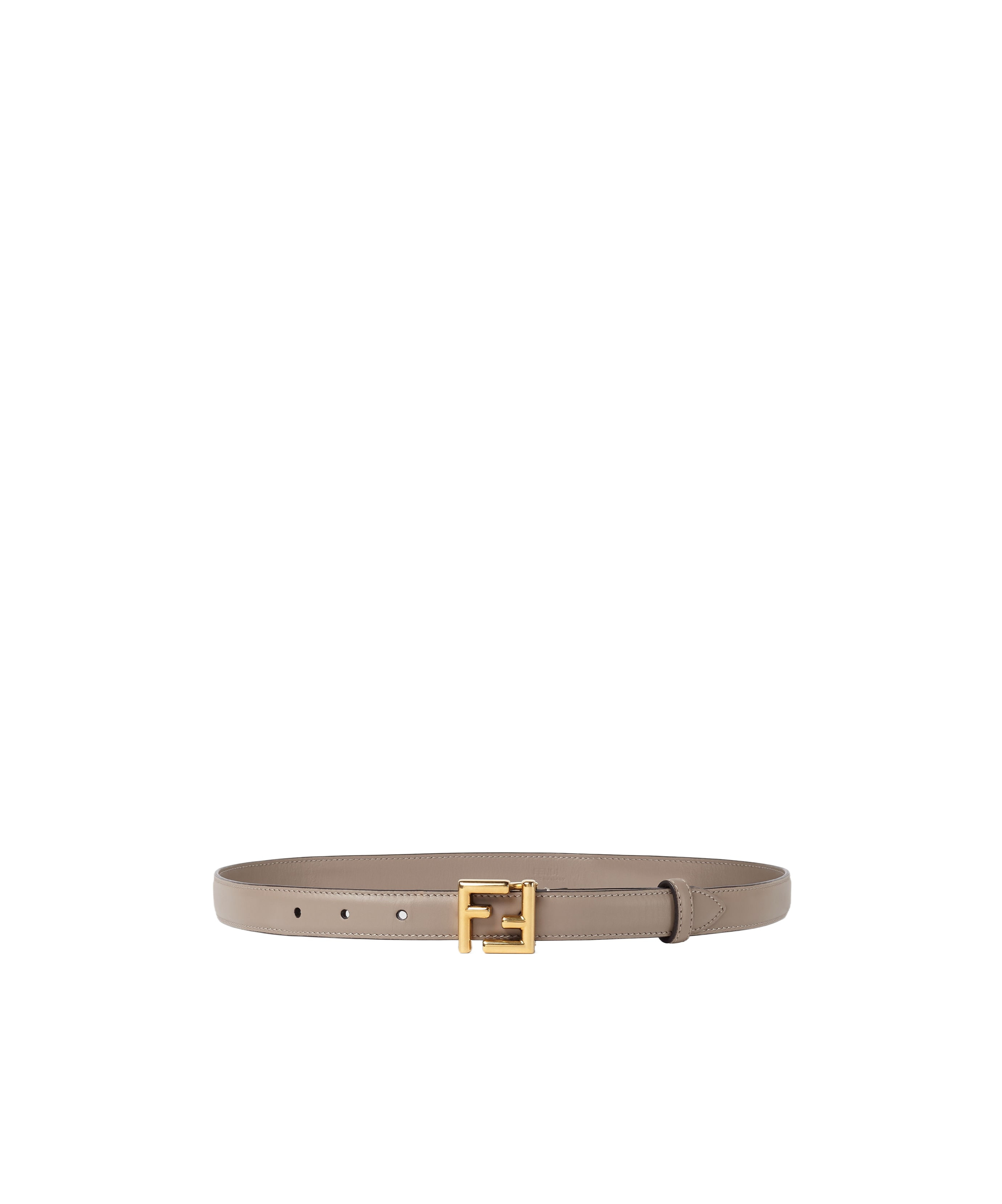 Fendi Ff Leather Belt In Nude