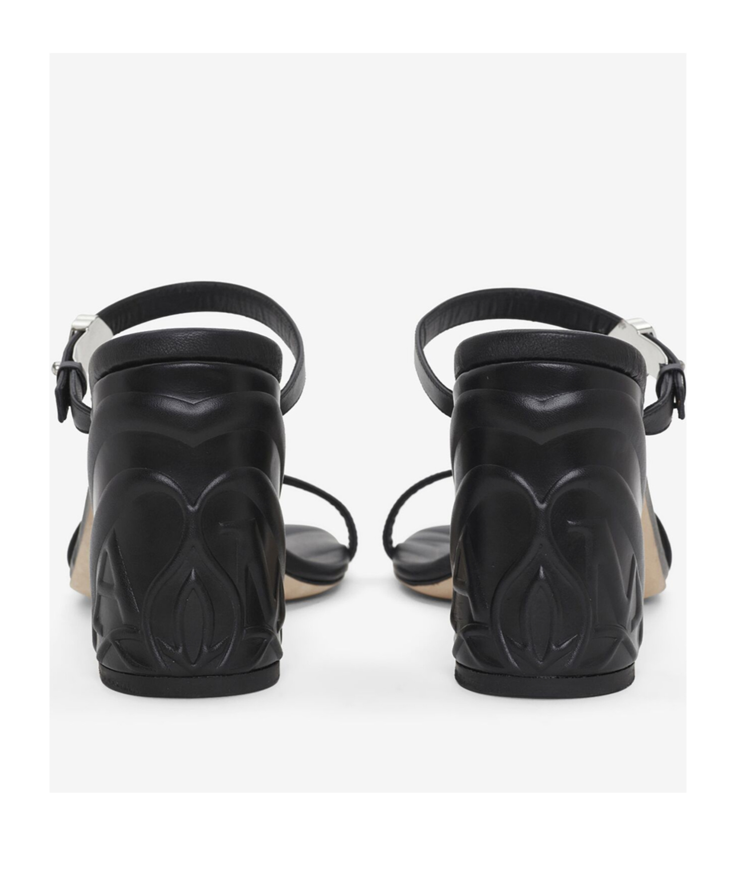 Alexander Mcqueen Seal Mules Mit Riemen 85mm In Black