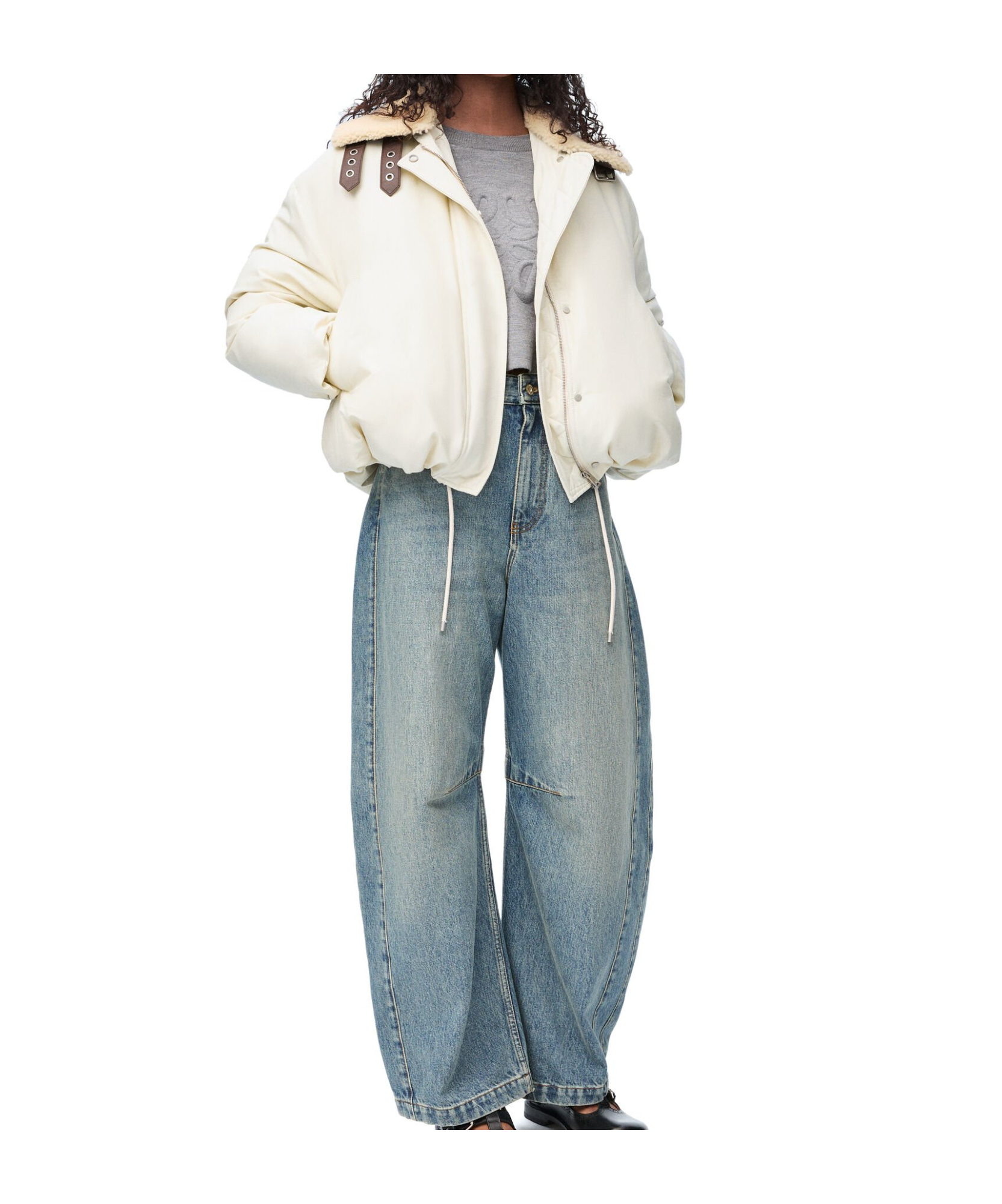 LOEWE PUFFER JACKET IN TECHNICAL COTTON BLEND