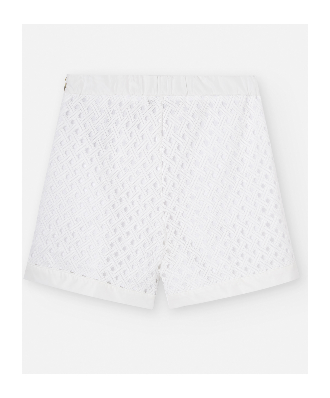 Herno Perforated Shorts With Geometric Shapes In White