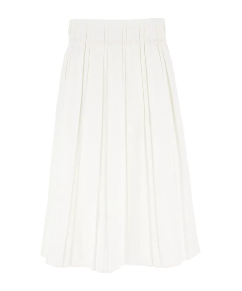 Shop Jil Sander Linen Skirt In White