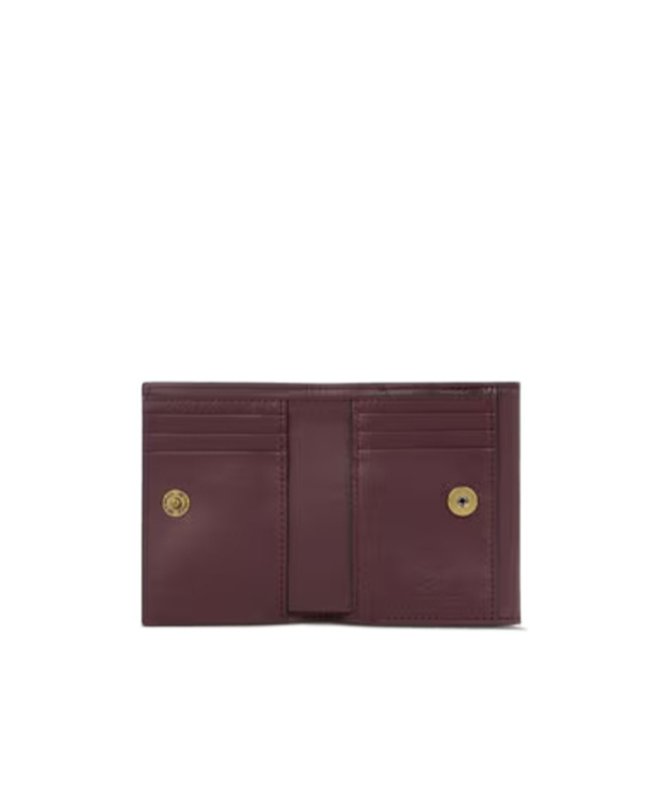 Etro Small Leather Pony Wallet In Burgundy
