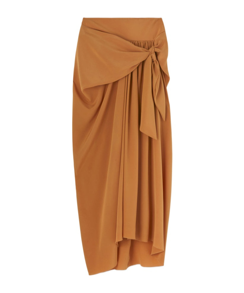 Ermanno Scervino Pleat-detail Silk Skirt
