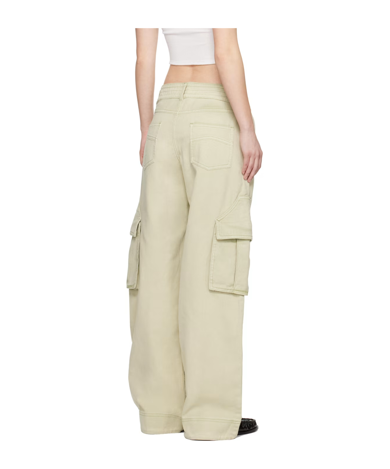 Rhude Beige Faded Cargo Pants In Nude